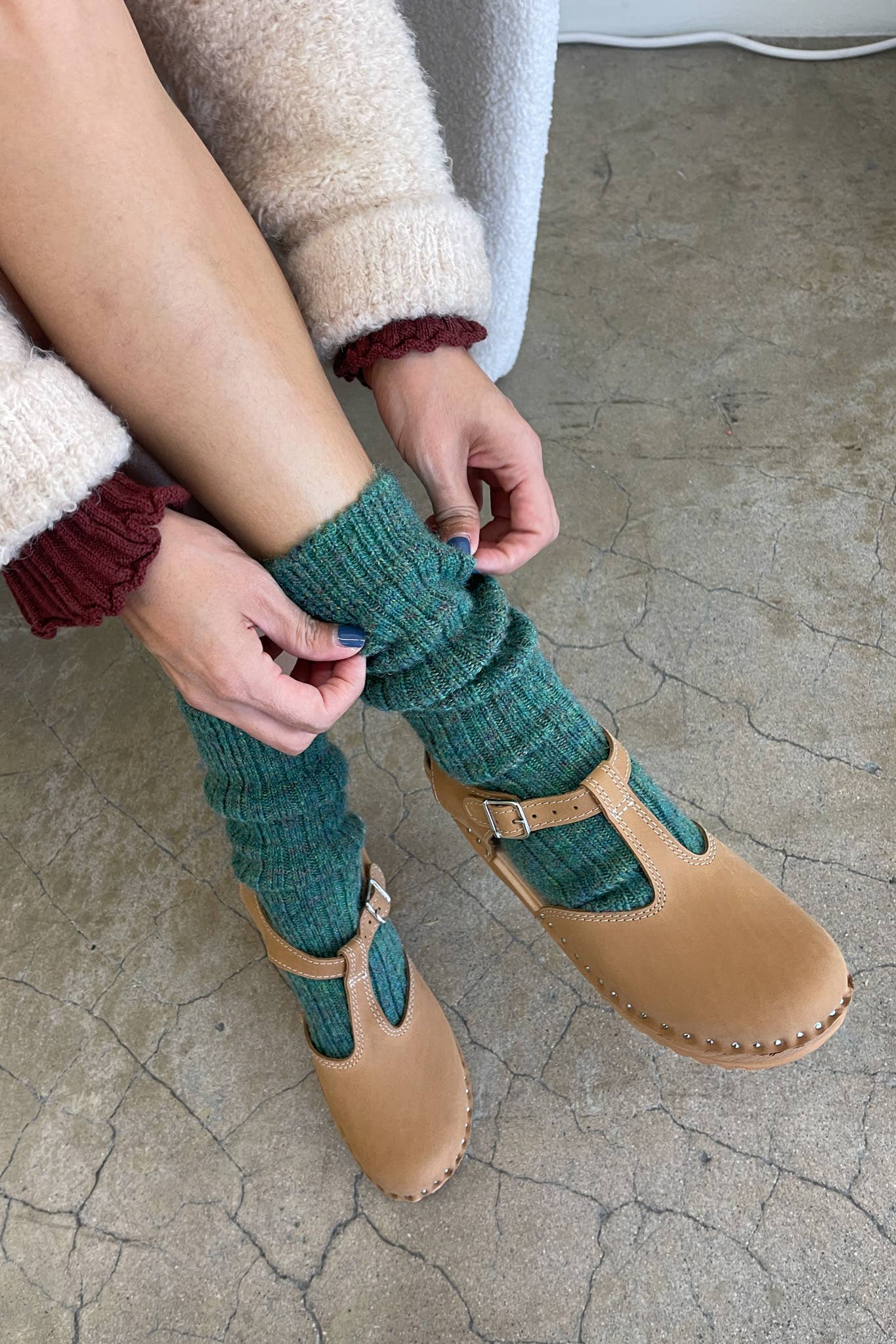Margot Socks: Emerald