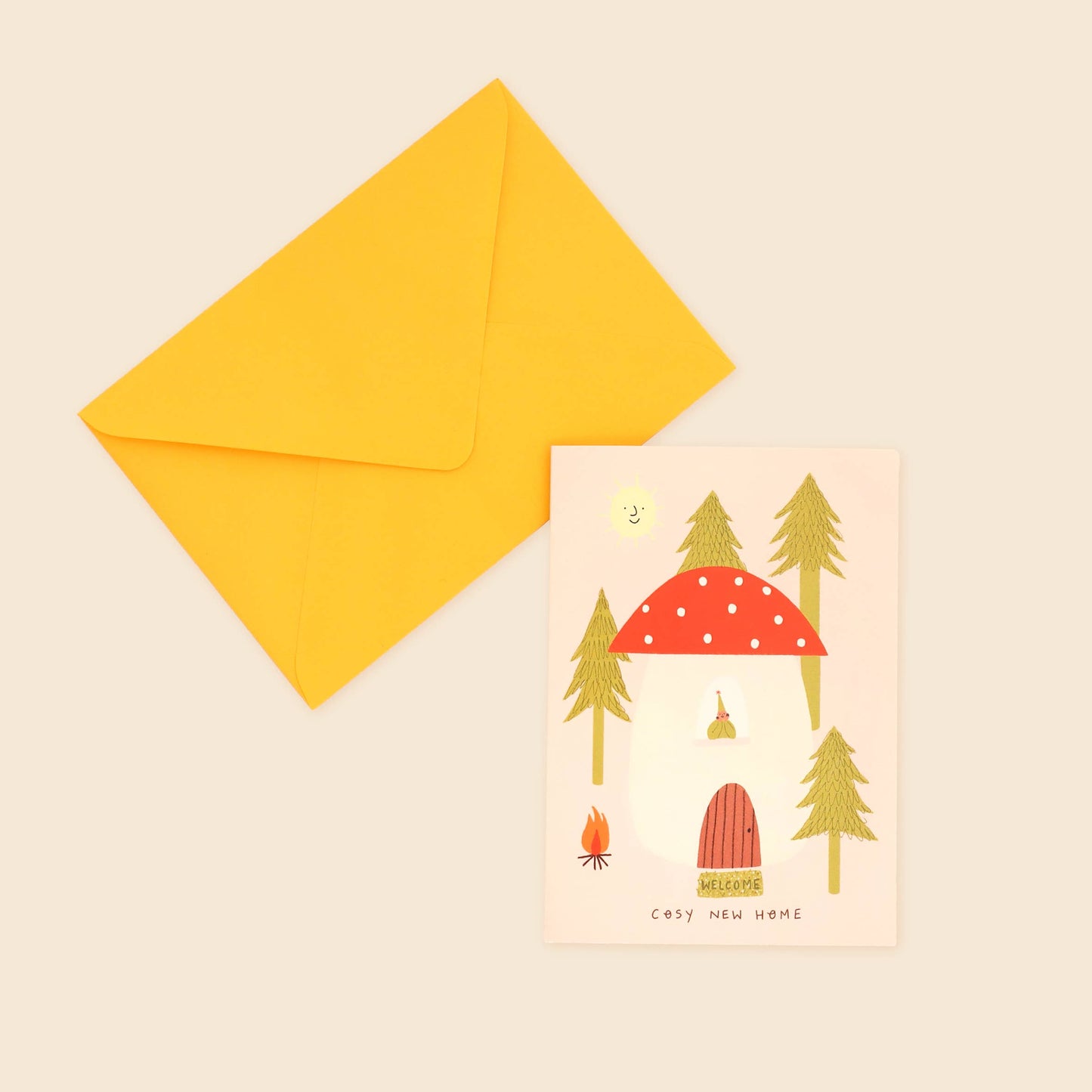 Toadstool Cosy New Home Card