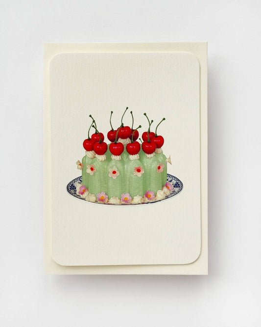Chartreuse Cream Blancmange Greeting Card: Individual