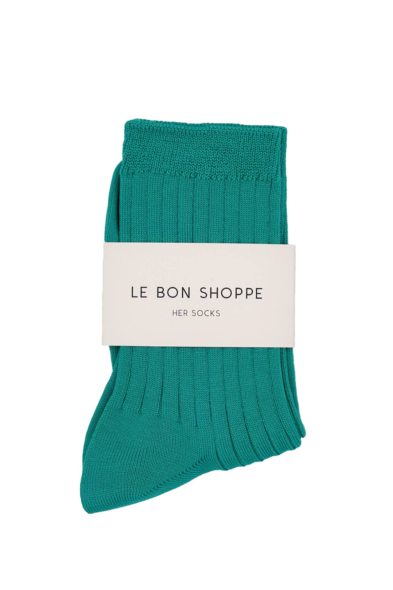 Her Socks - Mercerized Combed Cotton Rib: Cactus