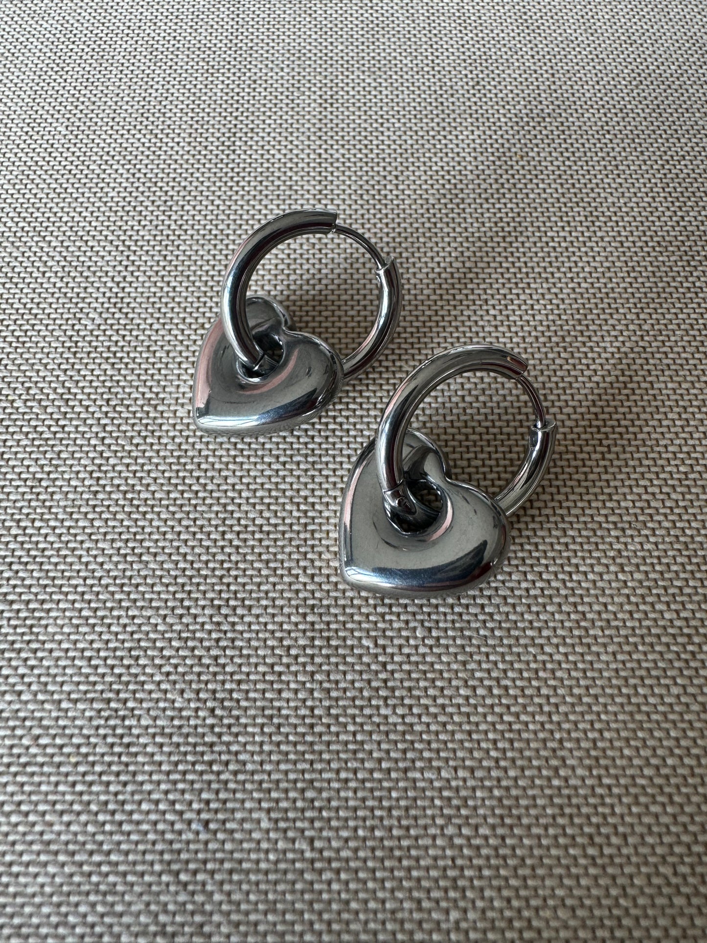 Heart Hoop earrings in silver