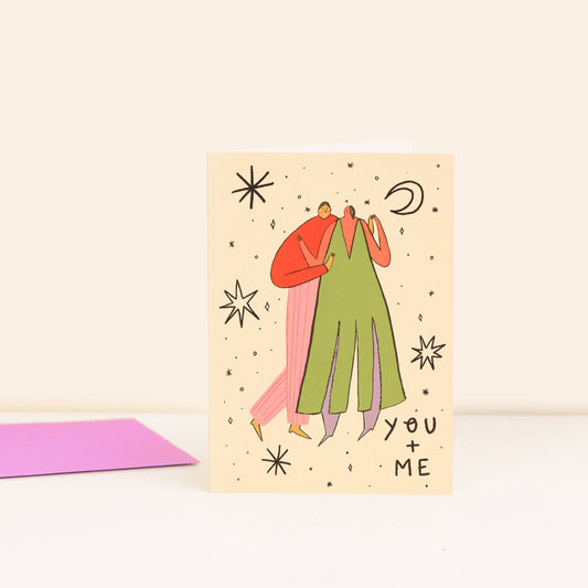 You And Me Woman + Man Love Card | Anniversary | Valentine