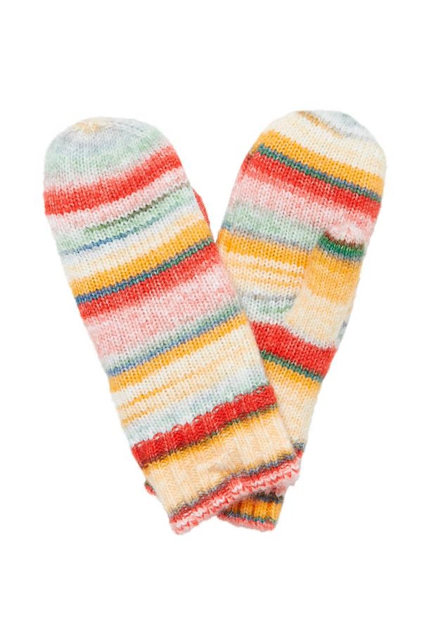 Ichi Orange Stripe Mittens