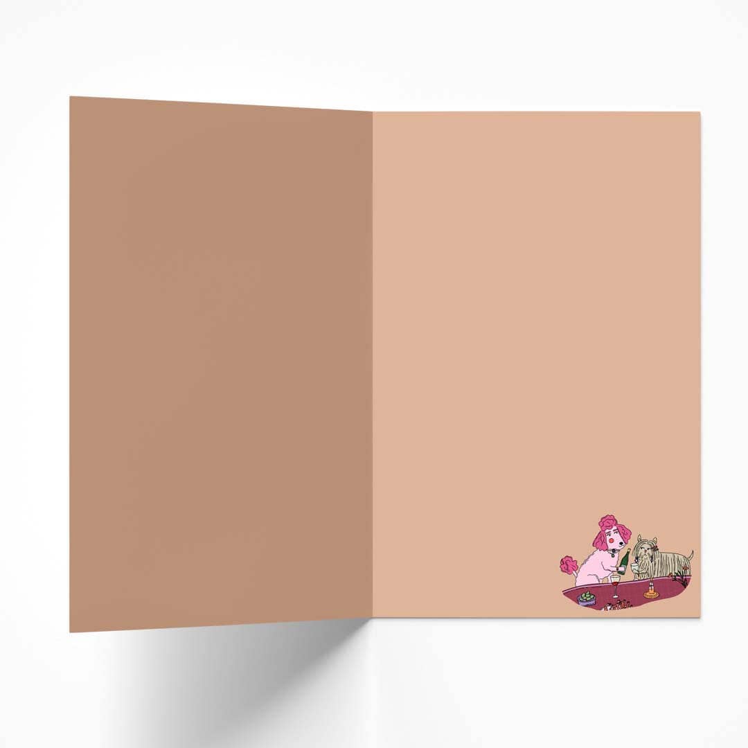 Let's drink wine card