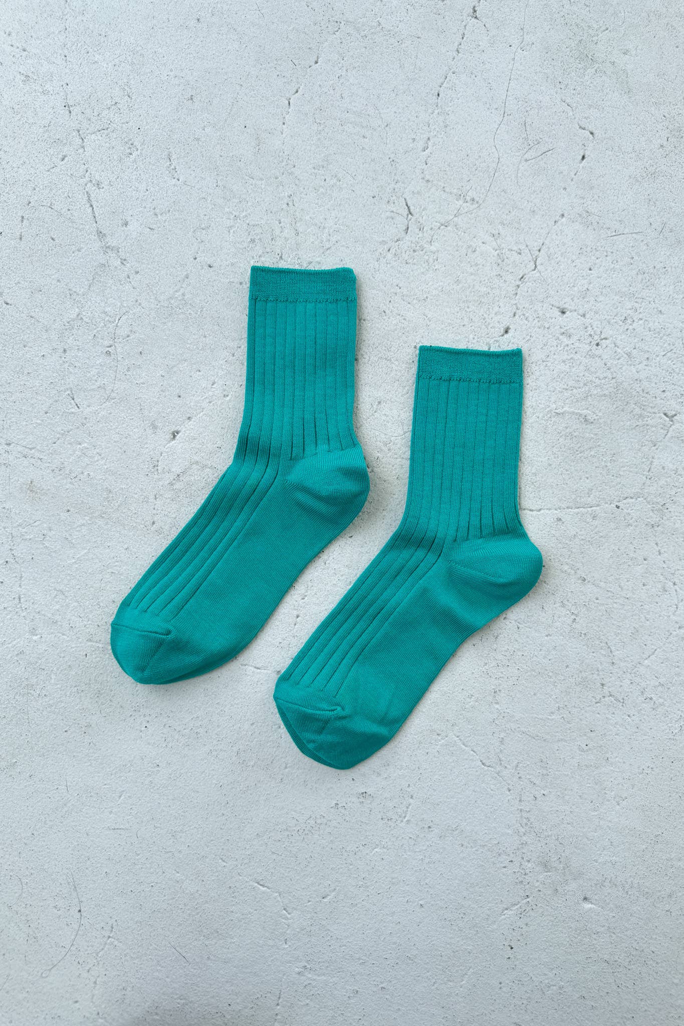 Her Socks - Mercerized Combed Cotton Rib: Cactus