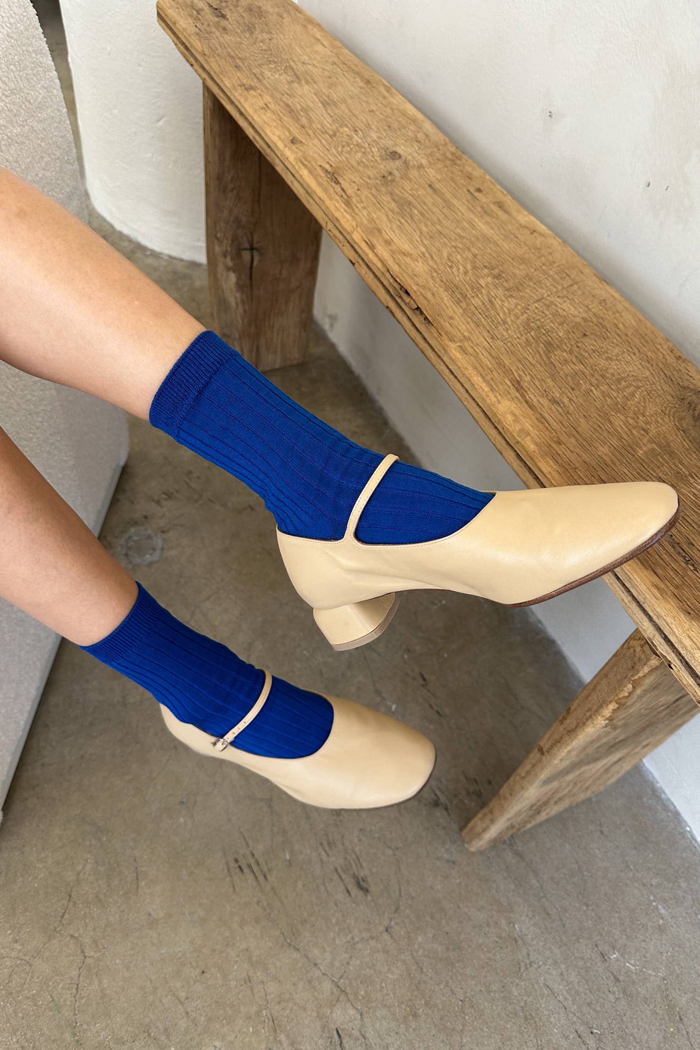 Her Socks - Mercerized Combed Cotton Rib: Cactus