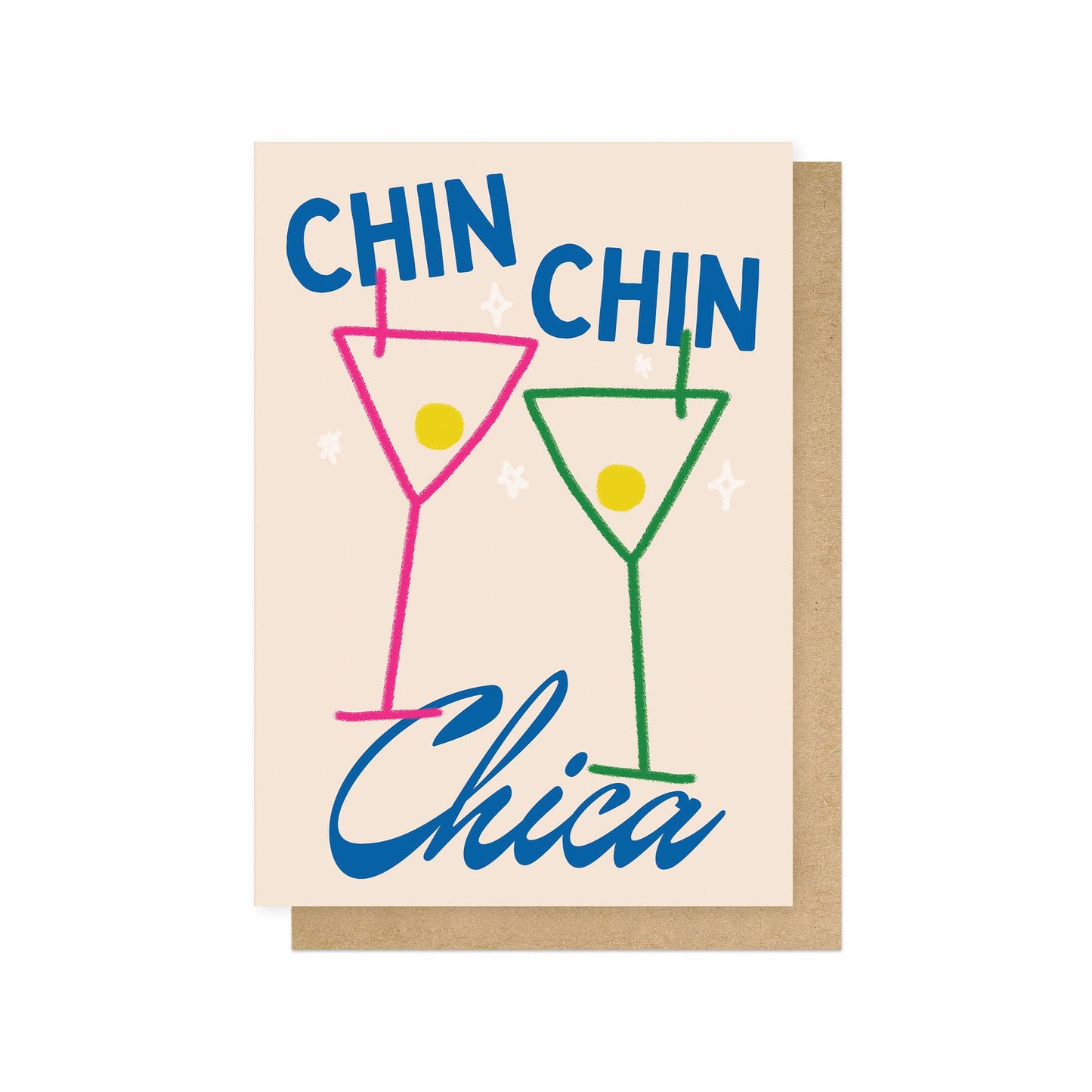 Chin Chin Greetings Card
