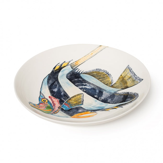 Black and White Stripe Large Fish Platter