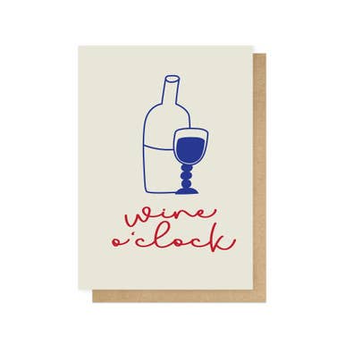 Wine O'Clock Greetings Card