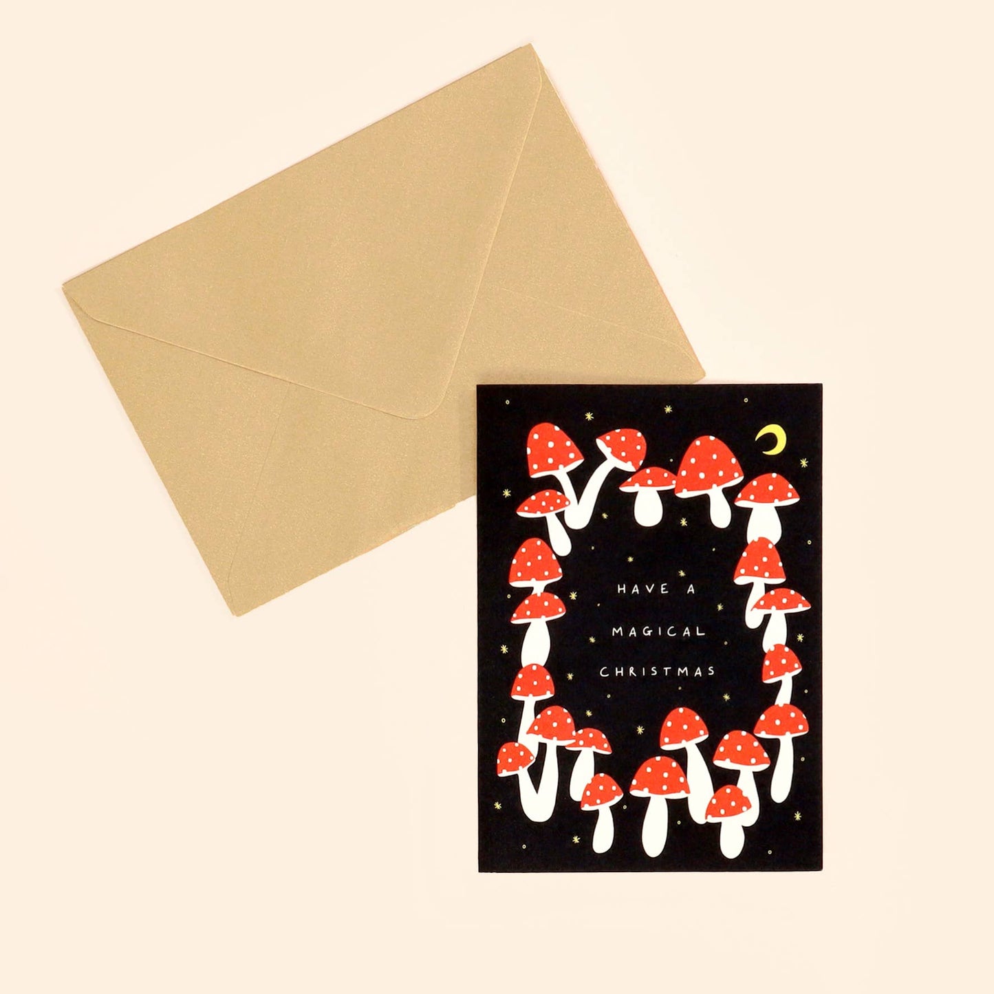 Mushroom Magical Christmas Card | Folky Christmas