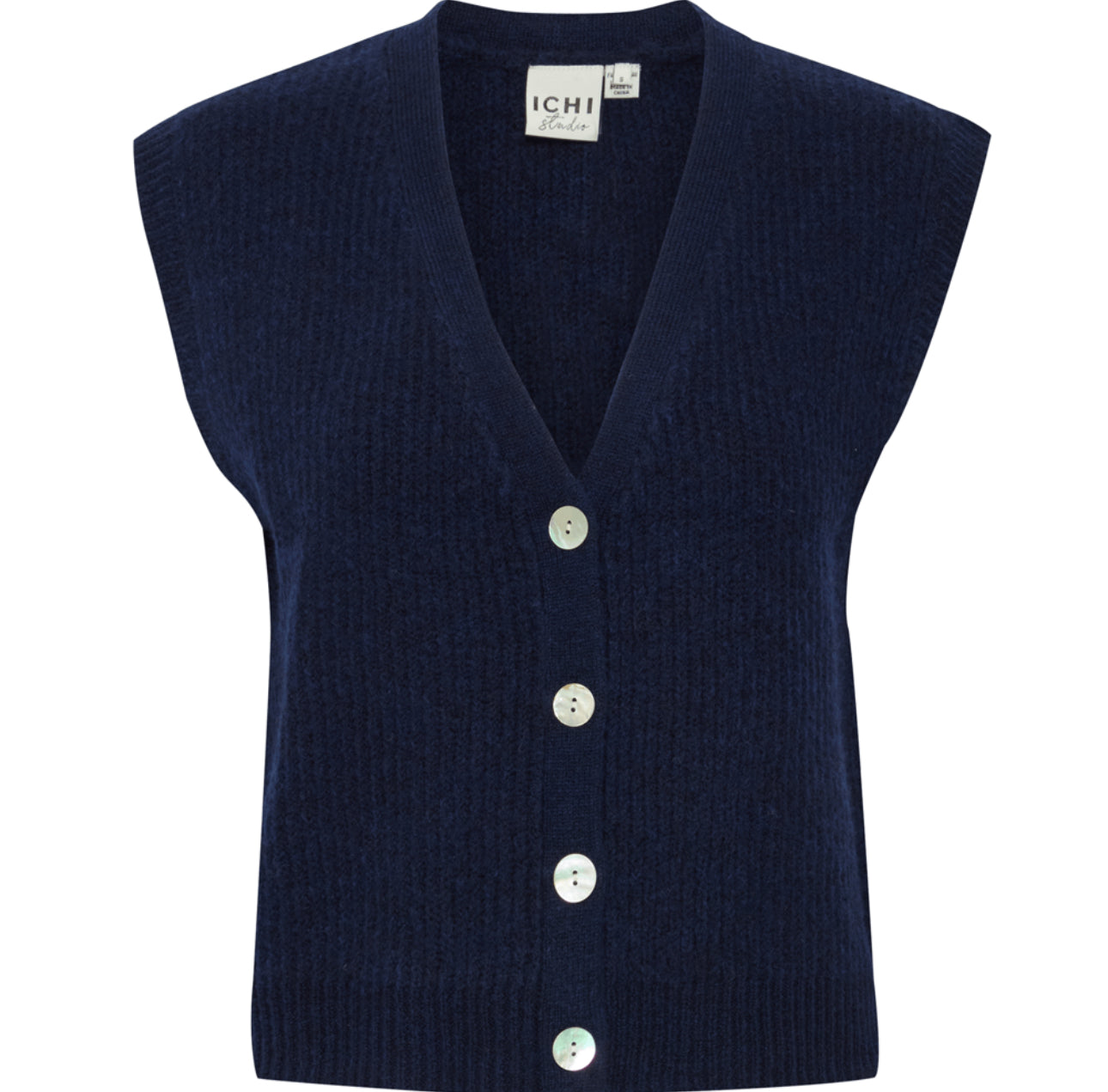 Navy Povoke Waistcoat