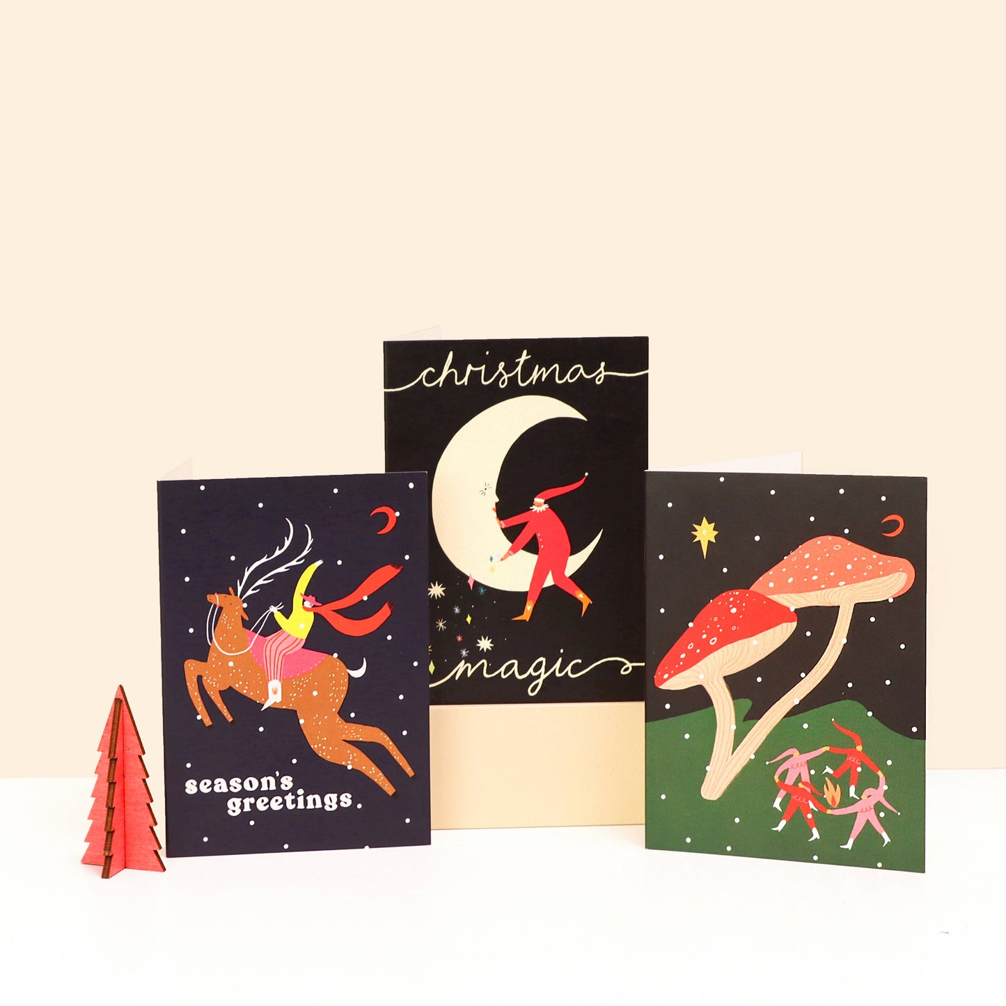 Season’s Greetings Cowboy Christmas Card | Folky | Reindeer