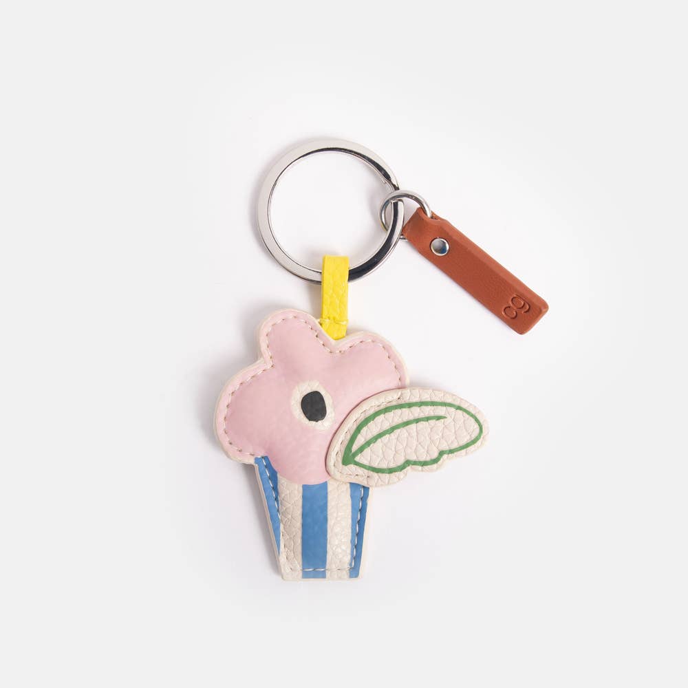 Flower in Vase Novelty Keyring