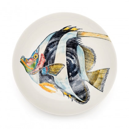 Black and White Stripe Large Fish Platter