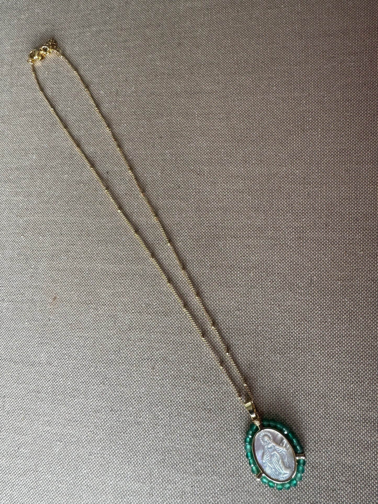 Green Mary necklace