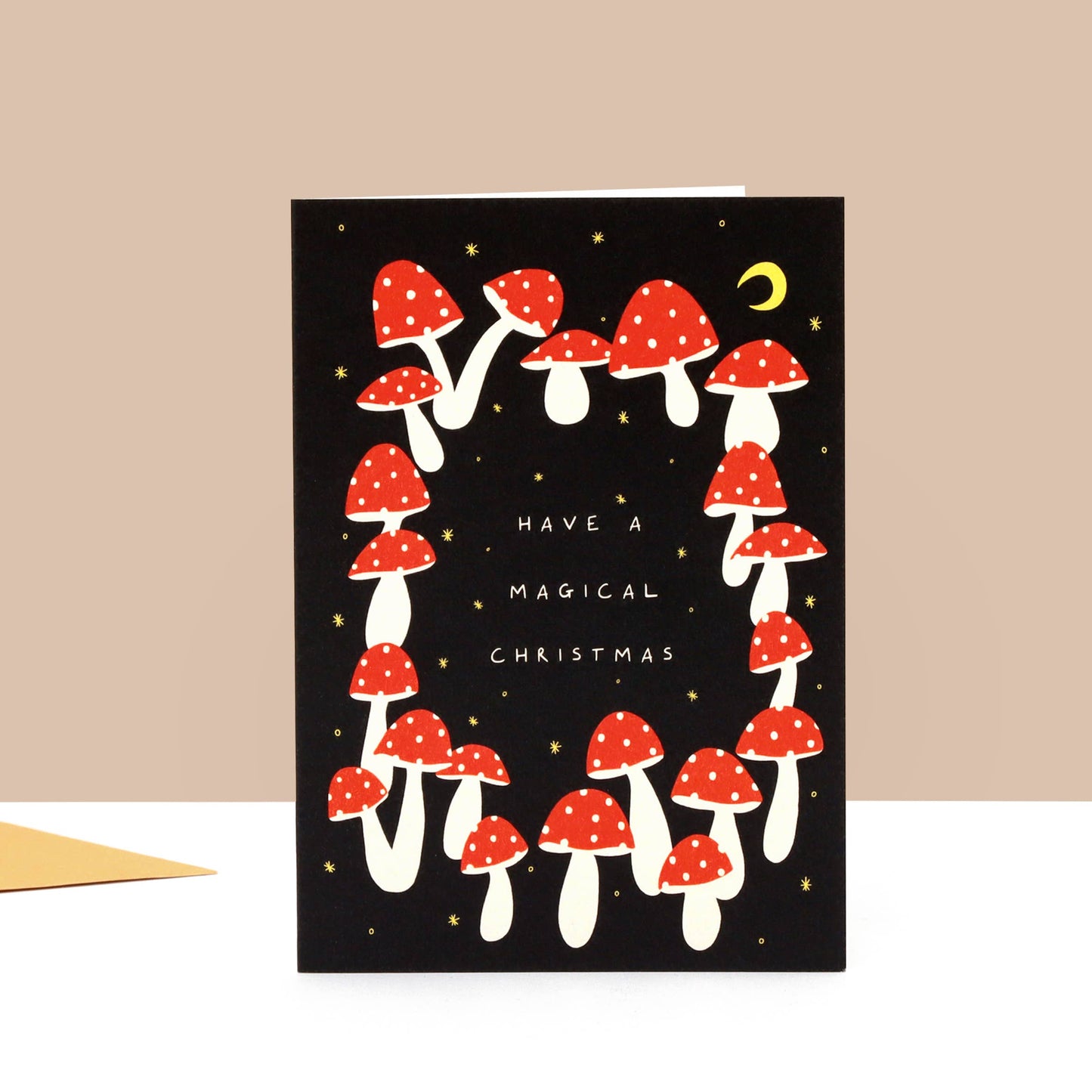 Mushroom Magical Christmas Card | Folky Christmas