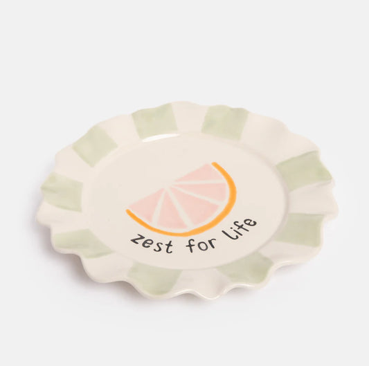 Grapefruit Zest For Life Ceramic Plate