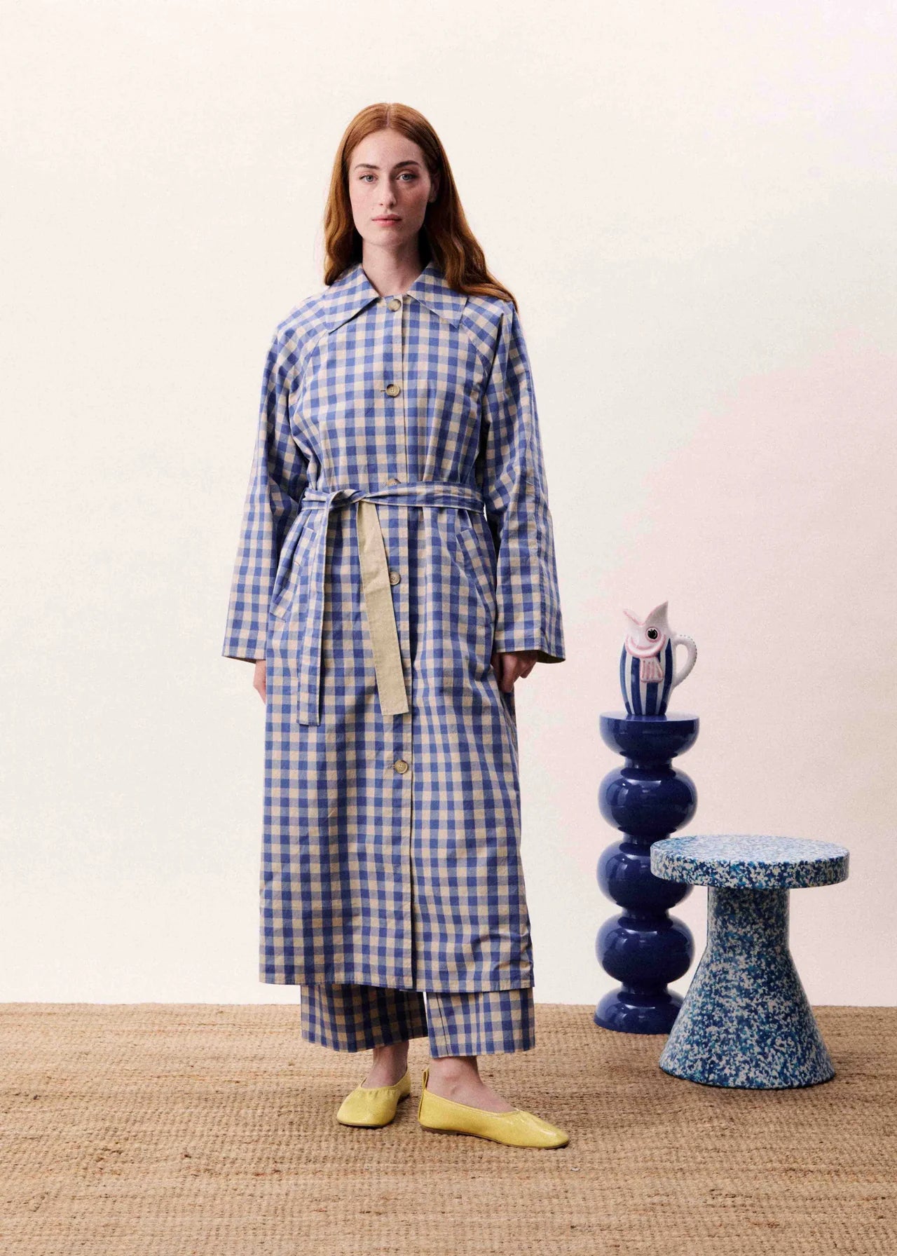 POCAHONTAS TRENCH AZURE BLUE