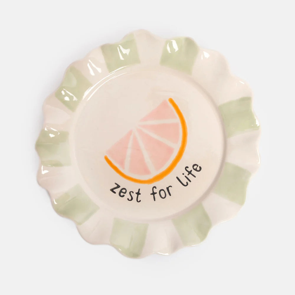 Grapefruit Zest For Life Ceramic Plate