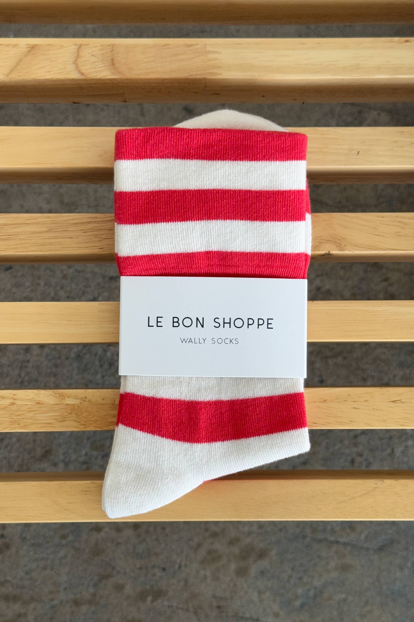 Wally Socks: Wide / Red Stripe