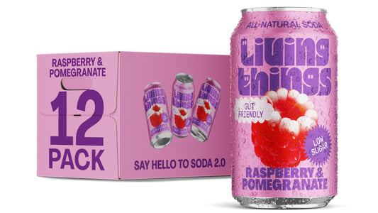 Living Things Prebiotic Soda - Raspberry & Pomegranate
