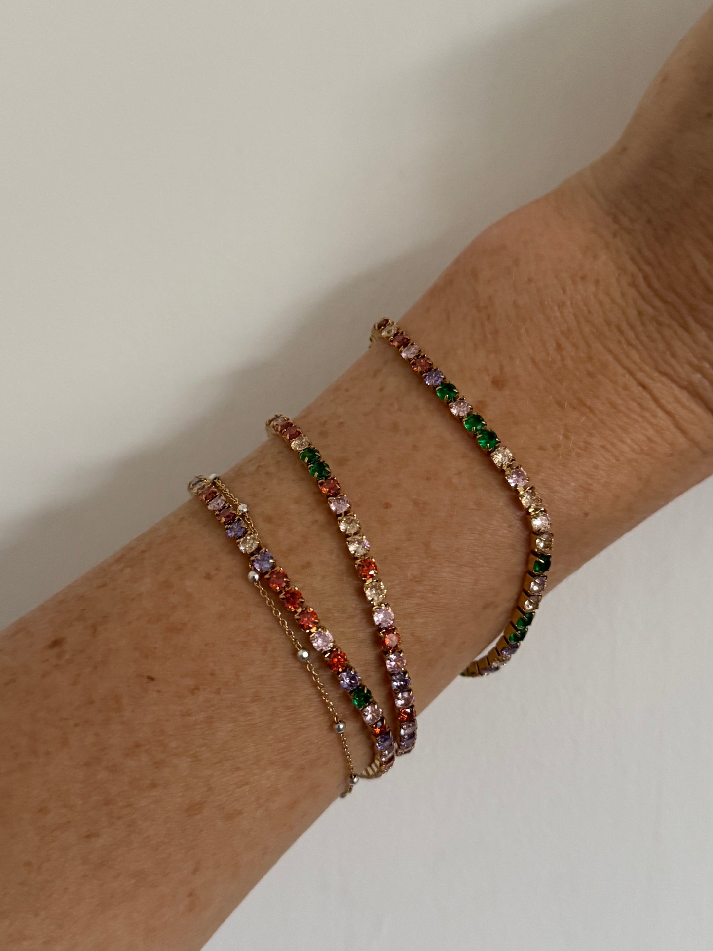 Rainbow Tennis Bracelet