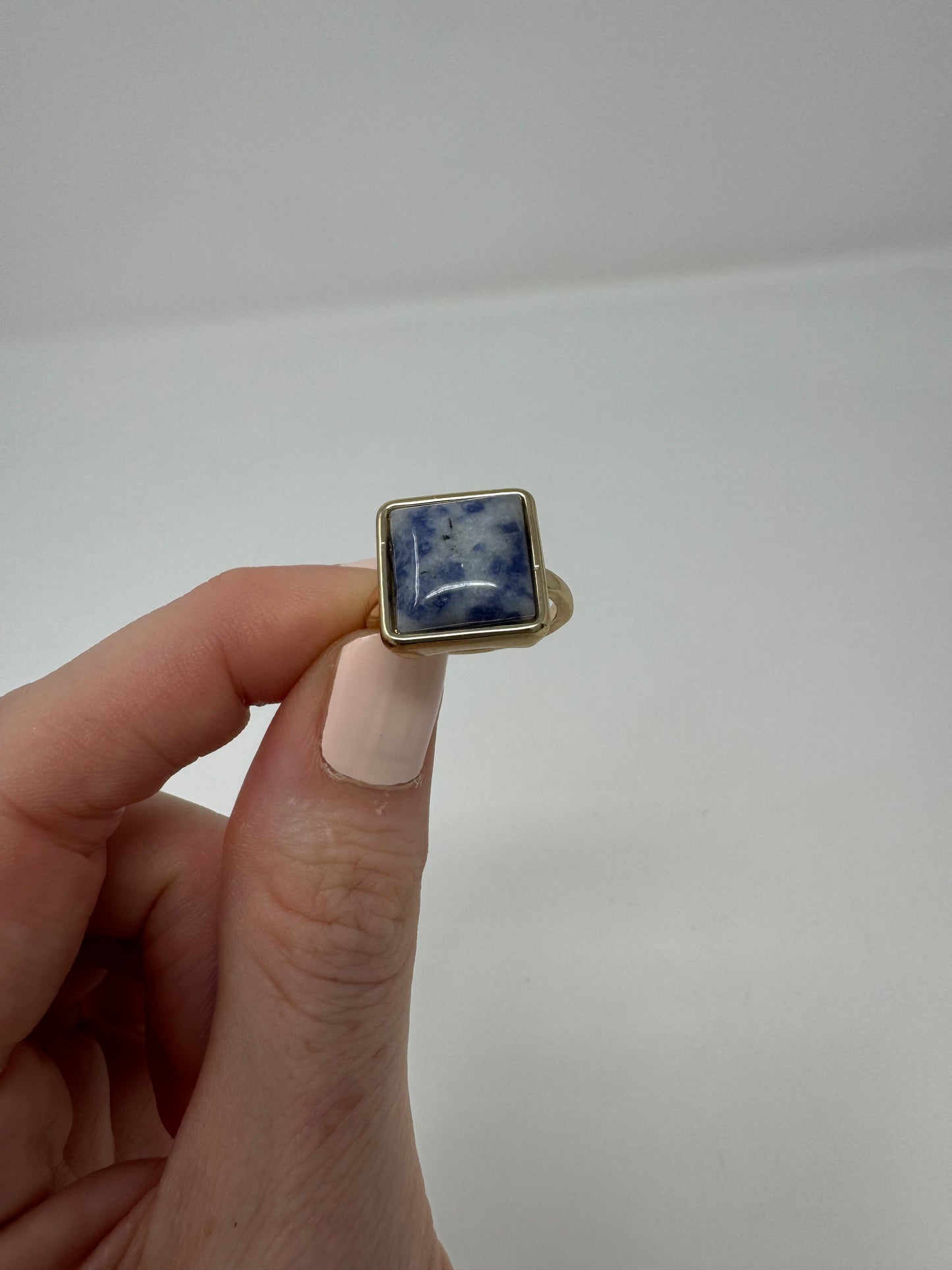 Stone marble ring : Dark Blue
