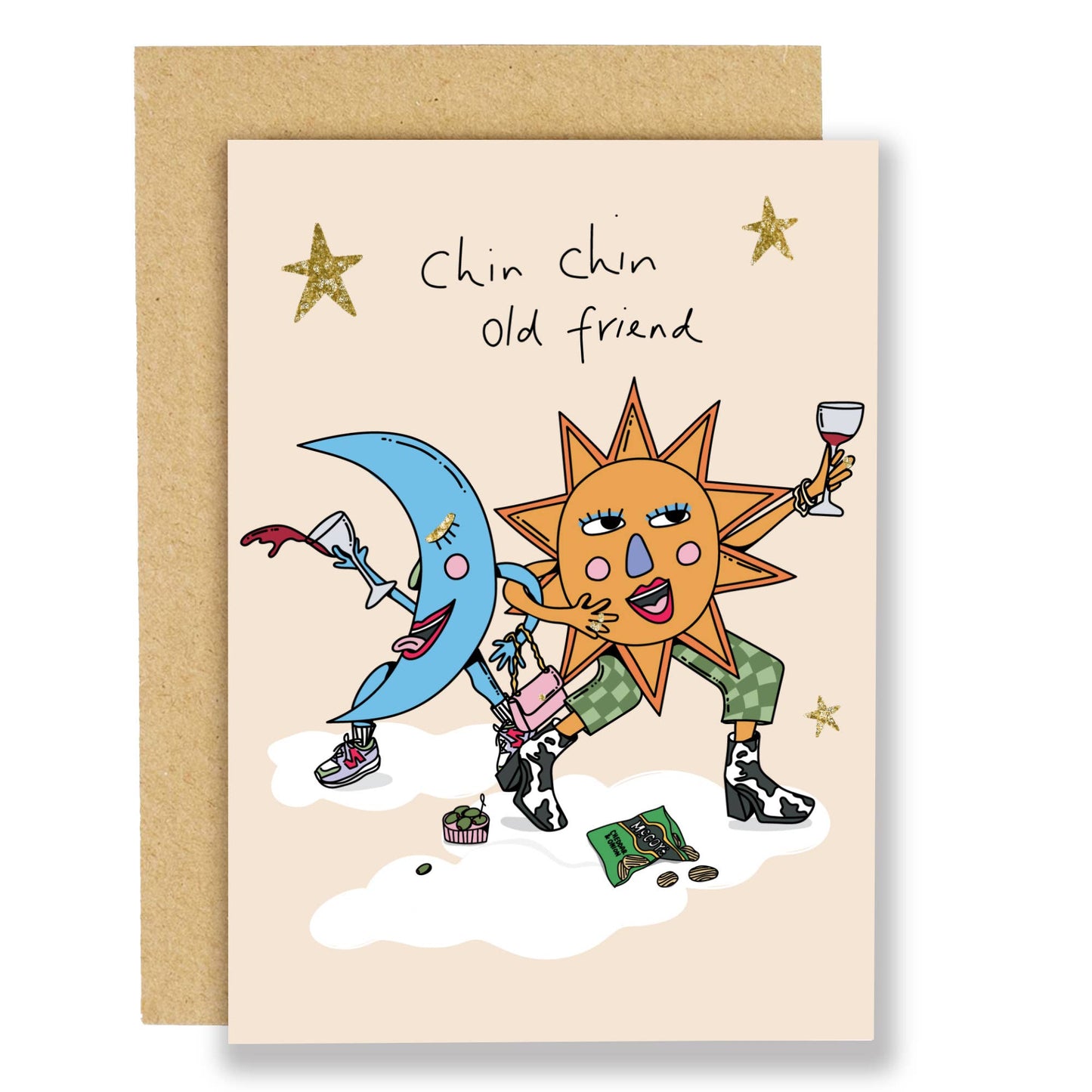 Birthday card- Chin chin-