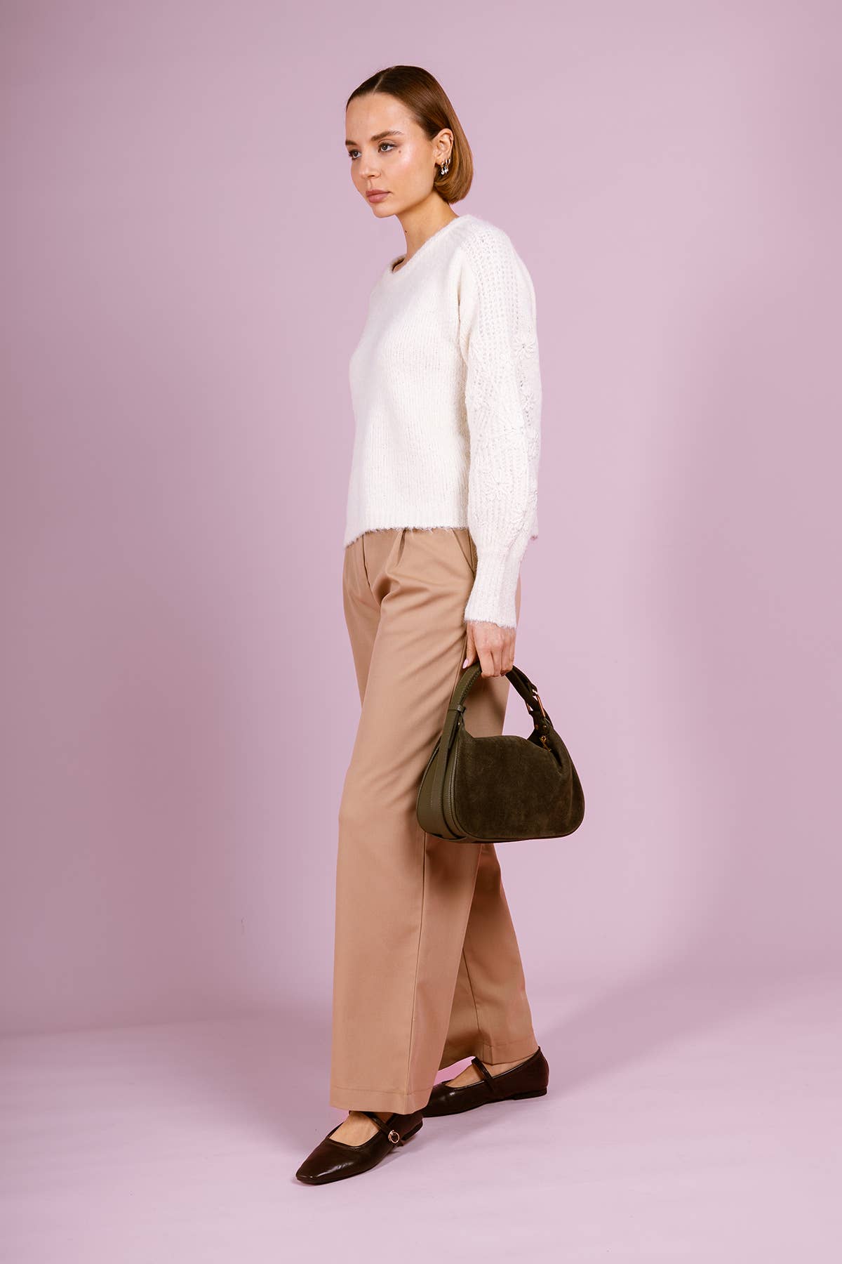 AMICIE SUEDE Bag : Khaki