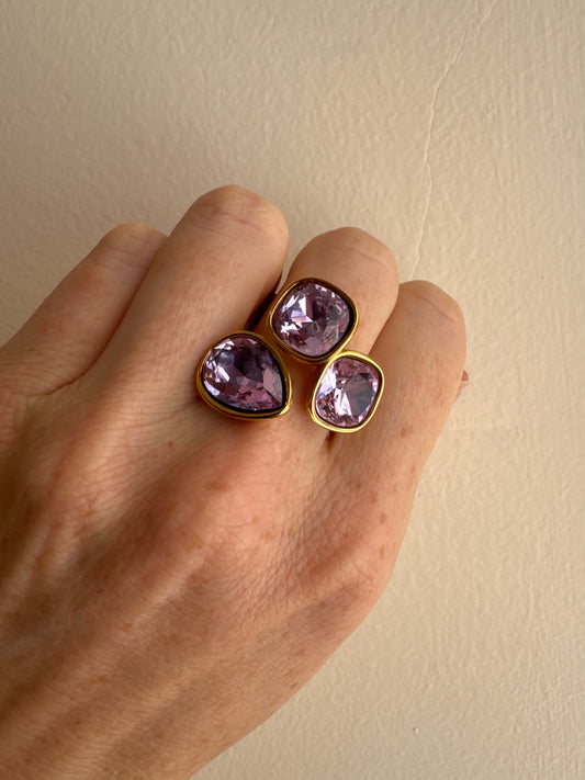 Purple Crystal Ring