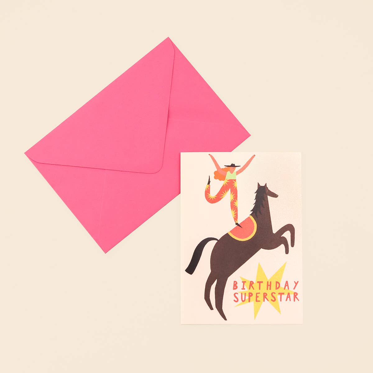 Superstar Birthday Card | Cowgirl Card |