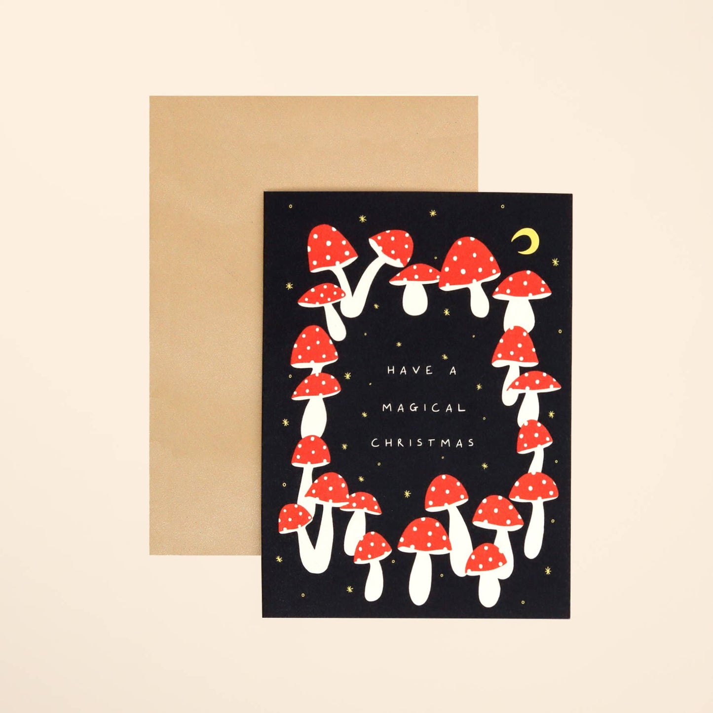Mushroom Magical Christmas Card | Folky Christmas
