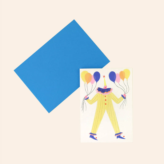 Circus Clown Birthday Card