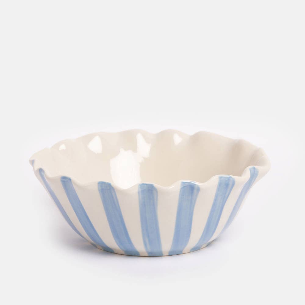 Stripe Lemon Frilly Bowl