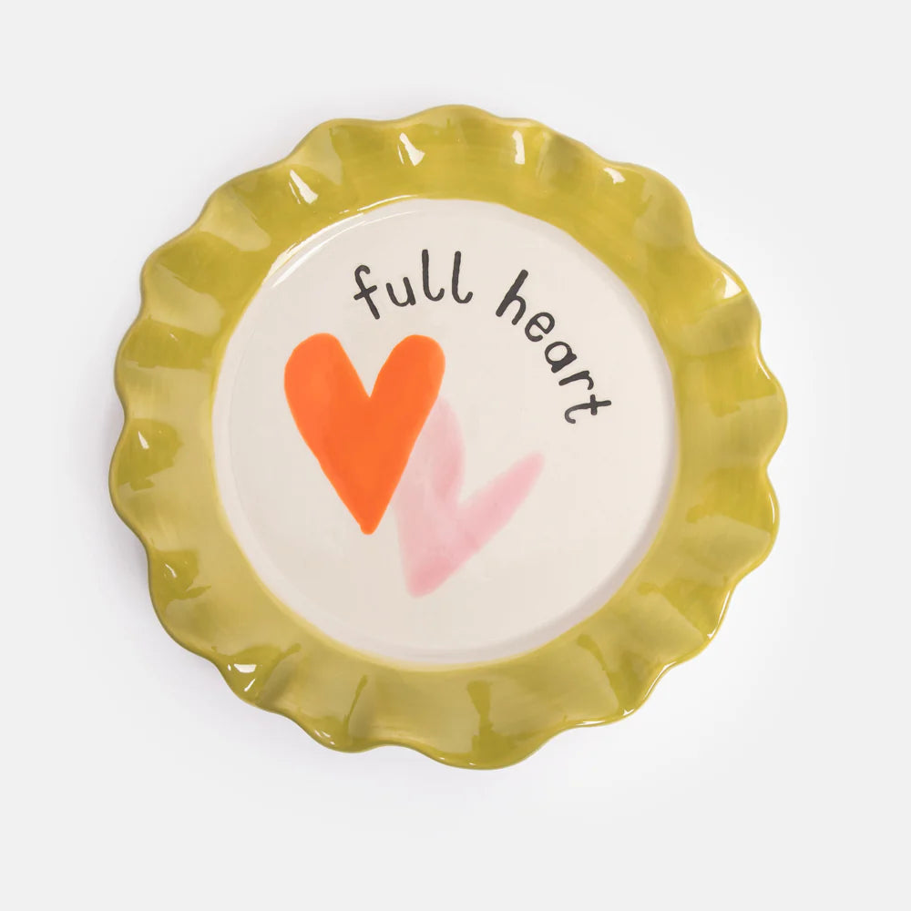 Full Heart Layered Hearts Ceramic Plate