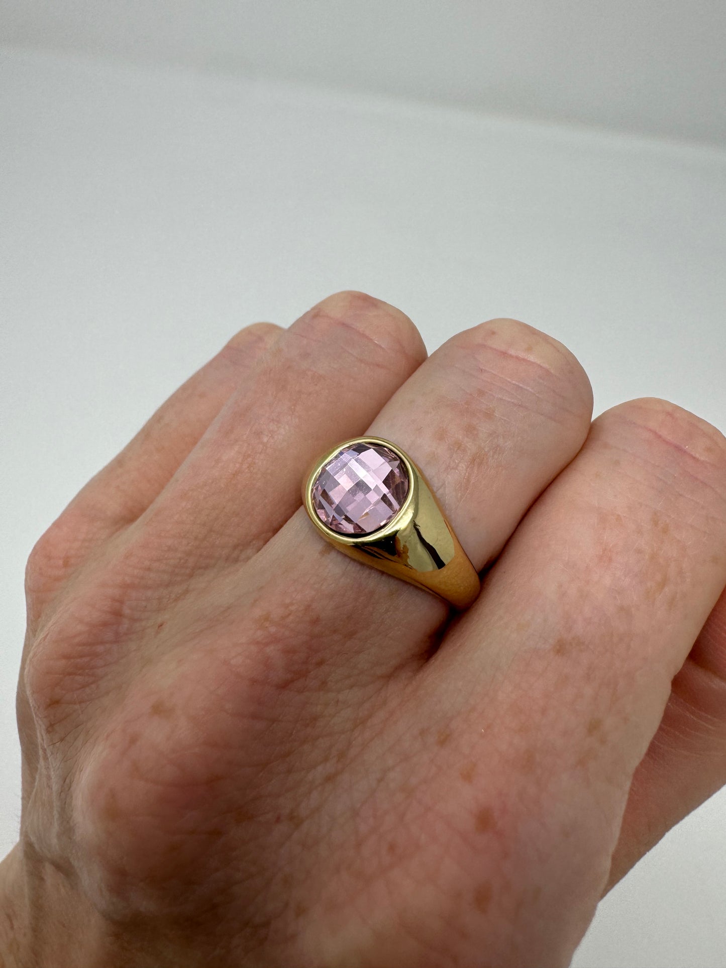 Gina Gem Ring : Pink