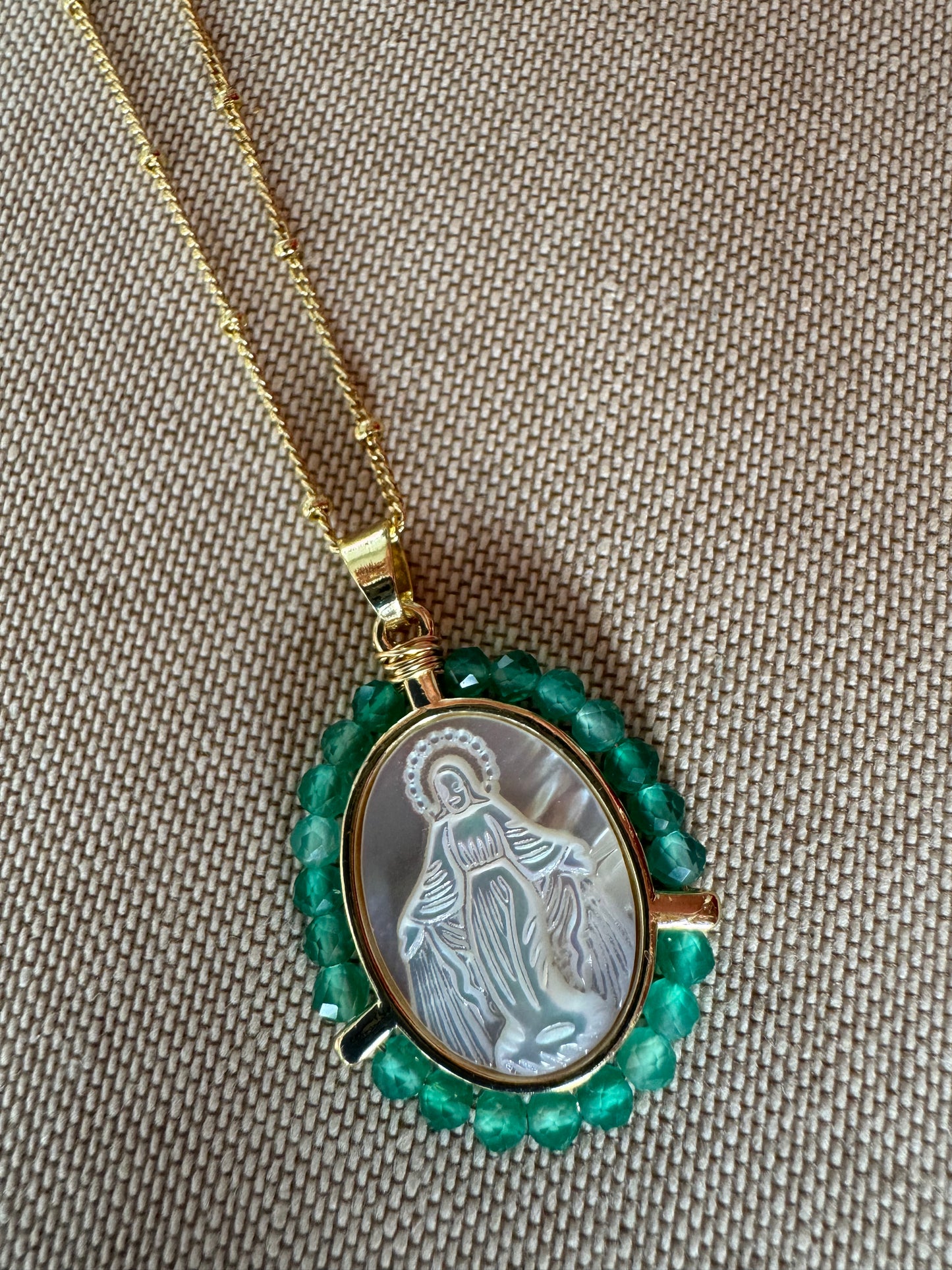 Green Mary necklace