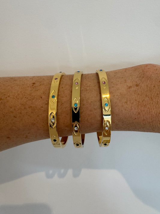 Eye gem bangle