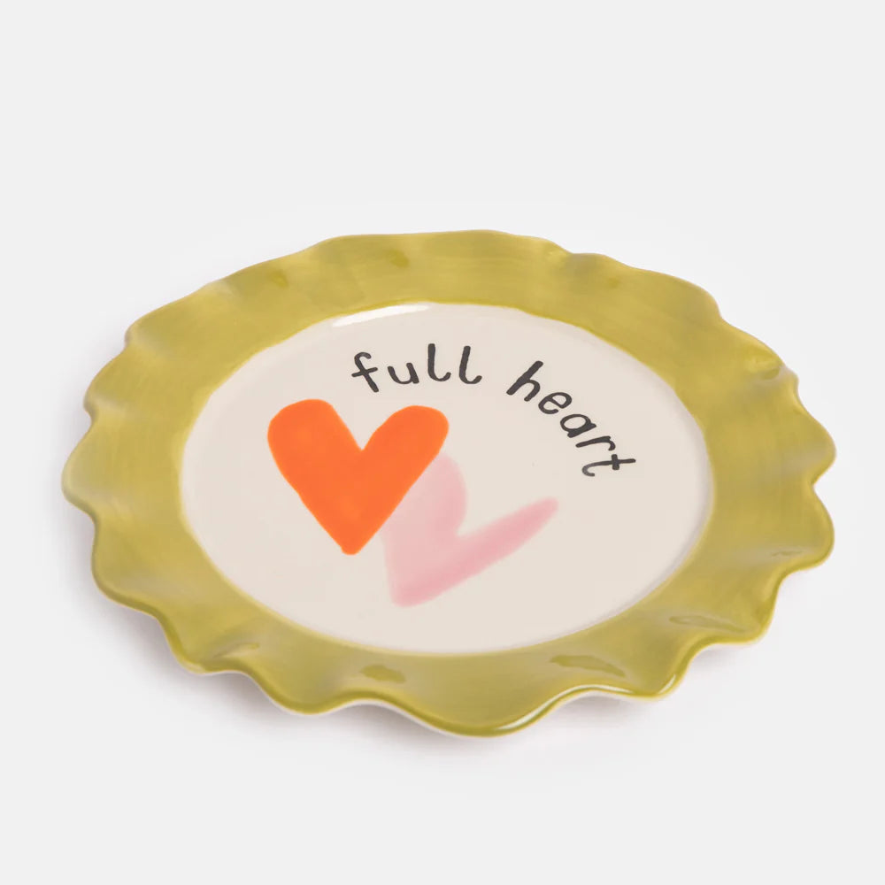 Full Heart Layered Hearts Ceramic Plate