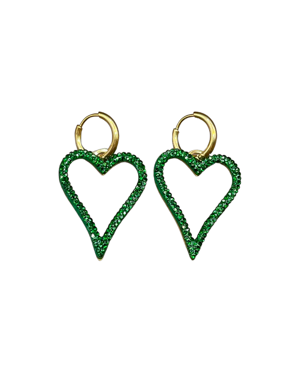 Love Earrings in Green by Bonnie