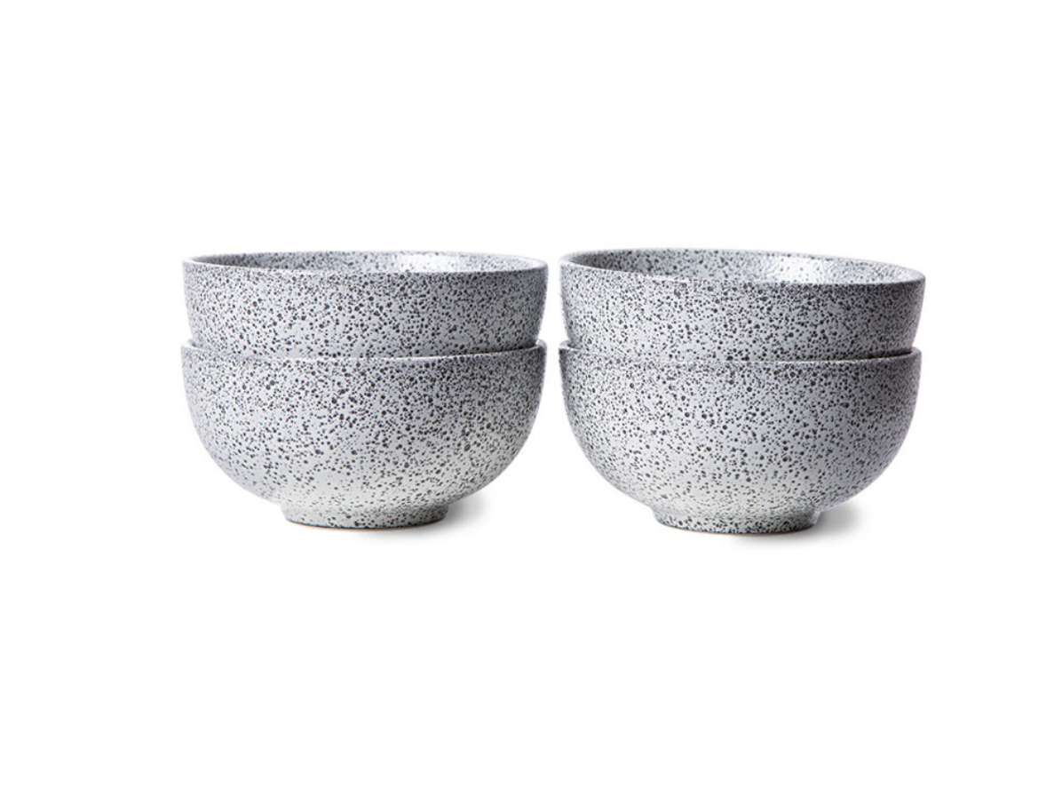 HKliving : Gradient ceramic Bowls in Cream (set of 4)
