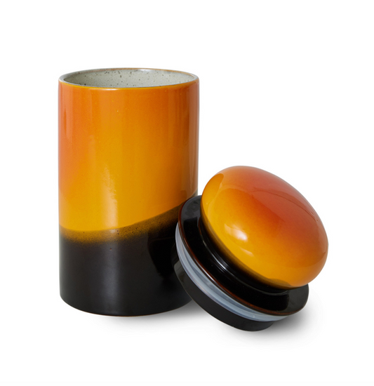 70s ceramics: storage jar, sunshine