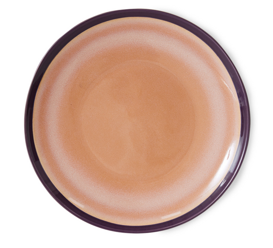 70s ceramics: dinner plates, bedrock (set of 2)