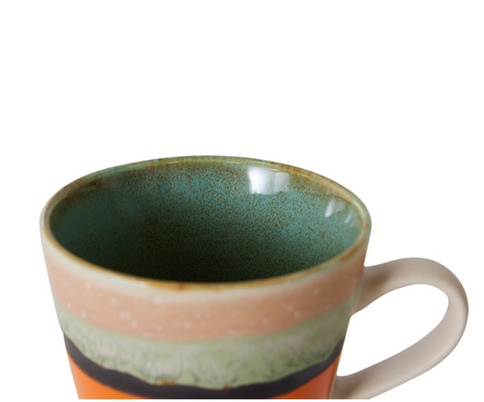 70s ceramics: cappuccino mug, burst