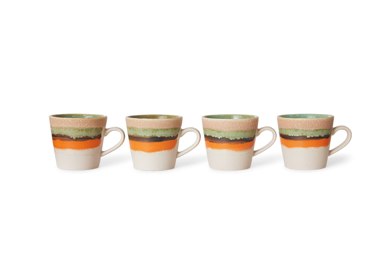 70s ceramics: cappuccino mug, burst