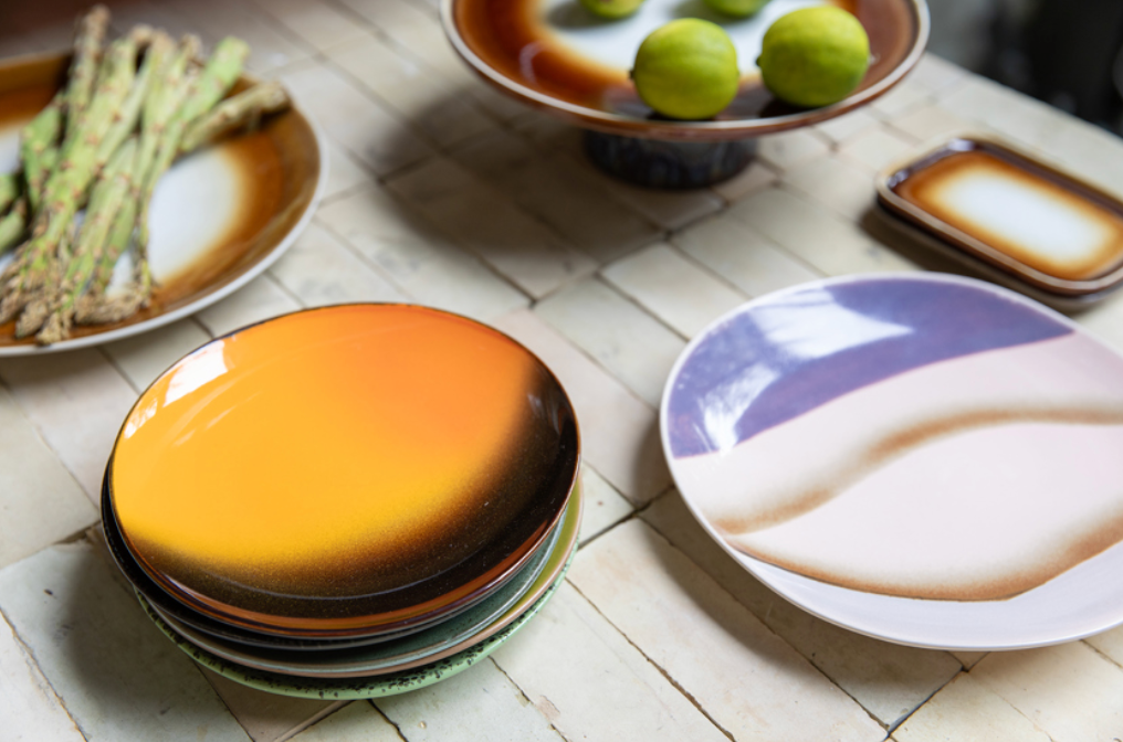 HKliving: 70s ceramics: side plates, valley (set of 2)