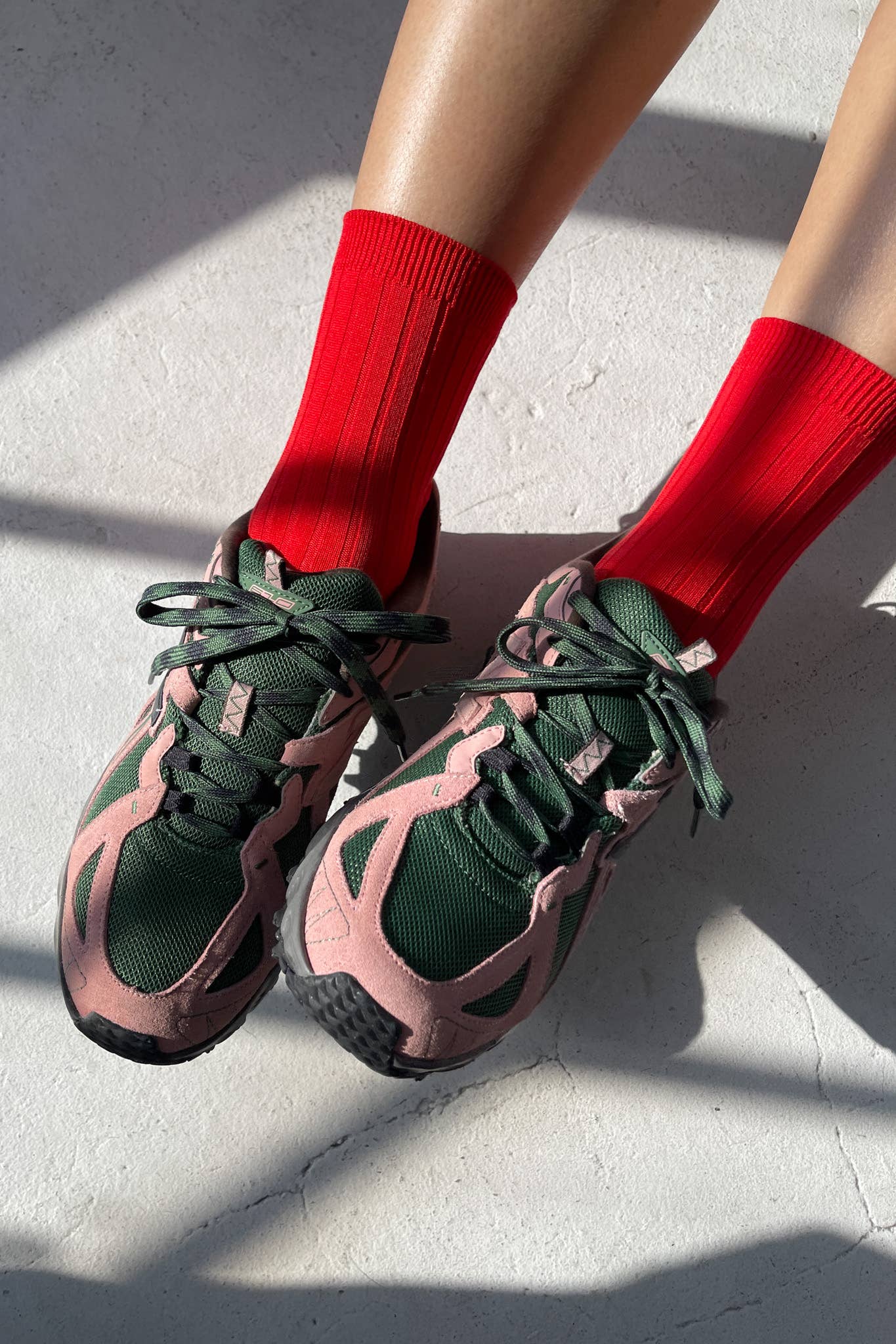Her Socks - Mercerized Combed Cotton Rib: Cactus