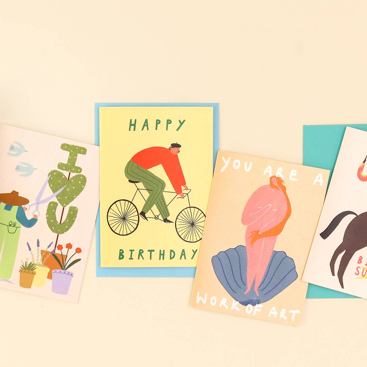Cyclist Happy Birthday Card