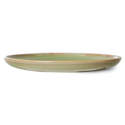 HKliving - Chef ceramics: dinner plate, moss green