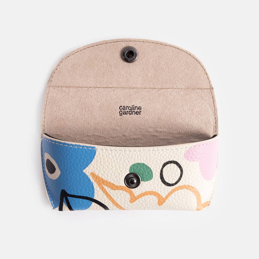 Abstract Botanical Flap Glasses Case